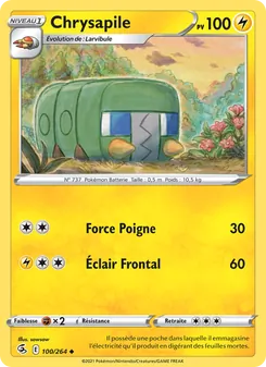 Carte Pokémon Chrysapile 100 — Poing de Fusion