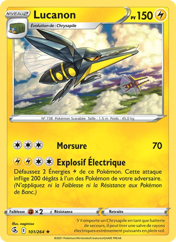 Carte Pokémon Lucanon 101/264 de l'extension Poing de Fusion