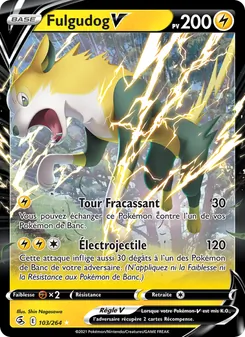 Carte Pokémon Fulgudog V 103 — Poing de Fusion