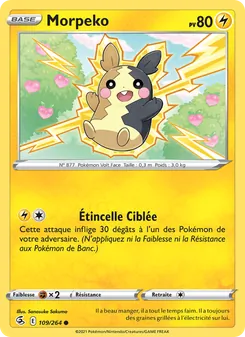 Carte Pokémon Morpeko 109 — Poing de Fusion