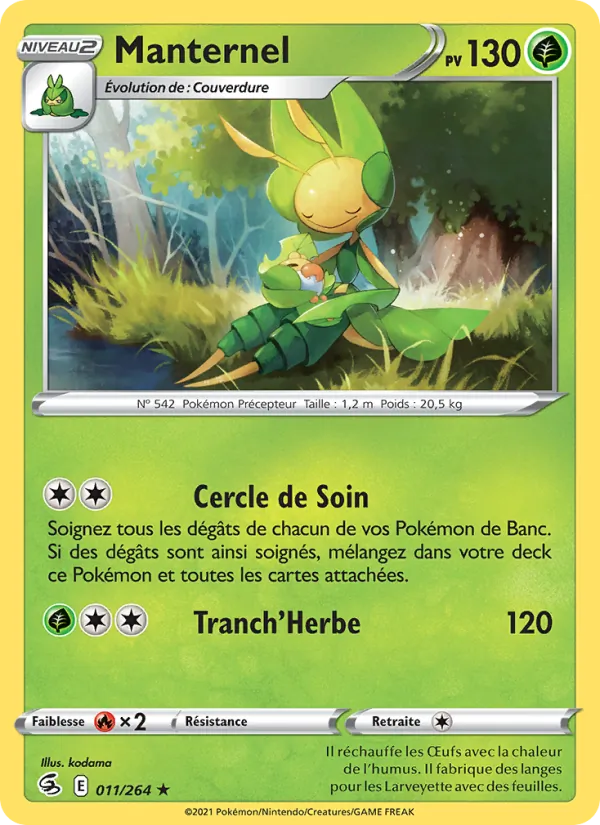 Carte Pokémon Manternel 11/264 de l'extension Poing de Fusion