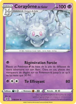 Carte Pokémon Corayôme de Galar 118 — Poing de Fusion