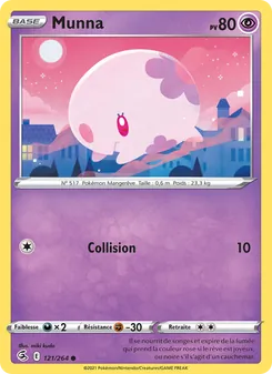 Carte Pokémon Munna 121 — Poing de Fusion