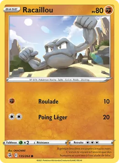 Carte Pokémon Racaillou 135 — Poing de Fusion