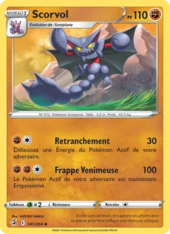Carte Pokémon Scorvol 141 — Poing de Fusion