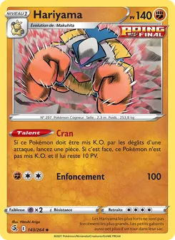 Carte Pokémon Hariyama 143 — Poing de Fusion