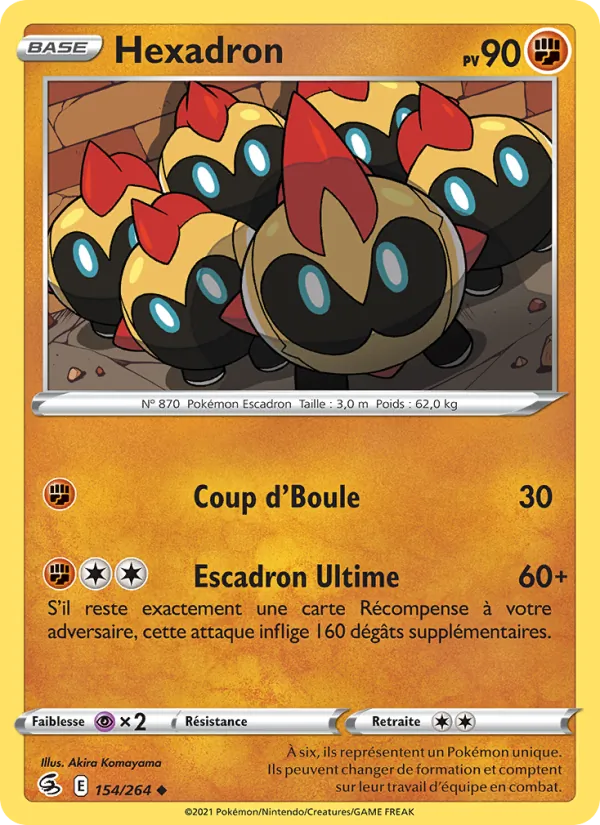 Carte Pokémon Hexadron 154/264 de l'extension Poing de Fusion