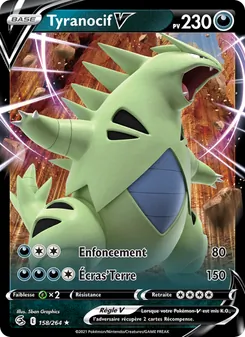 Carte Pokémon Tyranocif V 158 — Poing de Fusion