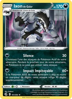 Carte Pokémon Ixon de Galar 161 — Poing de Fusion