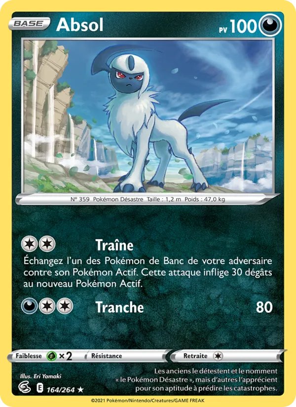 Carte Pokémon Absol 164/264 de l'extension Poing de Fusion