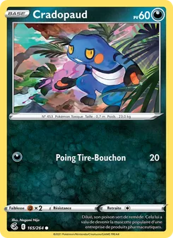 Carte Pokémon Cradopaud 165 — Poing de Fusion