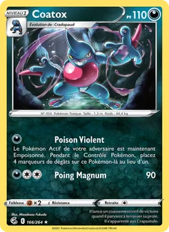 Carte Pokémon Coatox 166 — Poing de Fusion