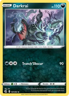 Carte Pokémon Darkrai 167 — Poing de Fusion