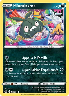 Carte Pokémon Miamiasme 168 — Poing de Fusion