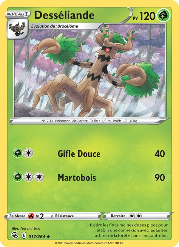 Carte Pokémon Desséliande 17/264 de l'extension Poing de Fusion
