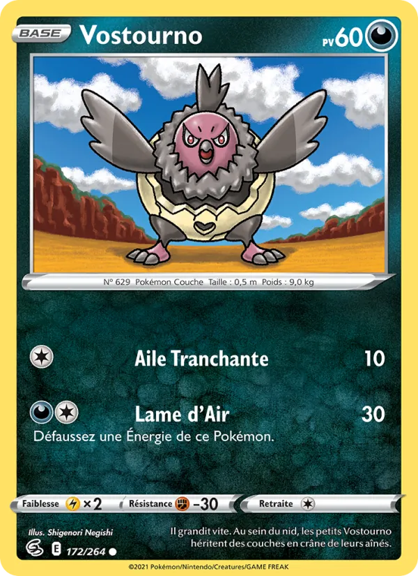 Carte Pokémon Vostourno 172/264 de l'extension Poing de Fusion
