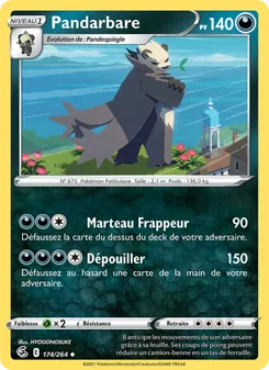 Carte Pokémon Pandarbare 174 — Poing de Fusion