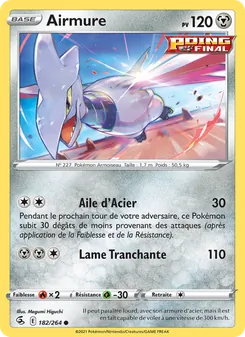Carte Pokémon Airmure 182 — Poing de Fusion