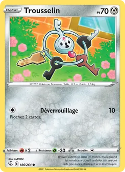 Carte Pokémon Trousselin 186 — Poing de Fusion