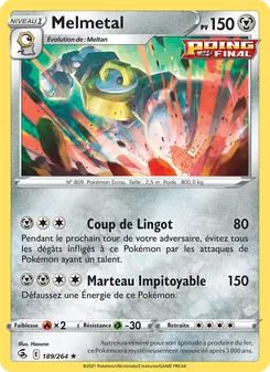 Carte Pokémon Melmetal 189 — Poing de Fusion