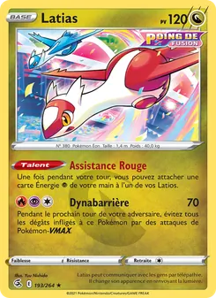 Carte Pokémon Latias 193 — Poing de Fusion