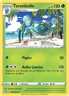 Carte Pokémon Tarenbulle 20 — Poing de Fusion