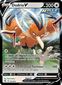 Carte Pokémon Dodrio V 201 — Poing de Fusion