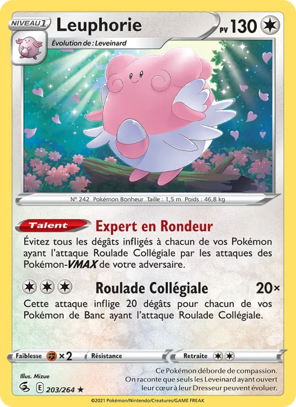Carte Pokémon Leuphorie 203/264 de l'extension Poing de Fusion