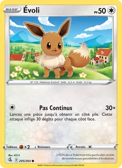Carte Pokémon Évoli 205 — Poing de Fusion