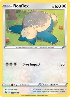 Carte Pokémon Ronflex 206 — Poing de Fusion