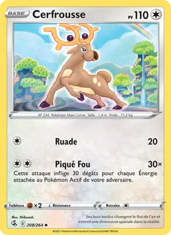 Carte Pokémon Cerfrousse 208 — Poing de Fusion