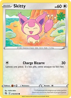 Carte Pokémon Skitty 210 — Poing de Fusion