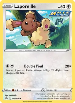 Carte Pokémon Laporeille 212 — Poing de Fusion