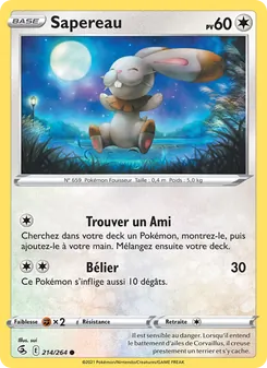 Carte Pokémon Sapereau 214 — Poing de Fusion
