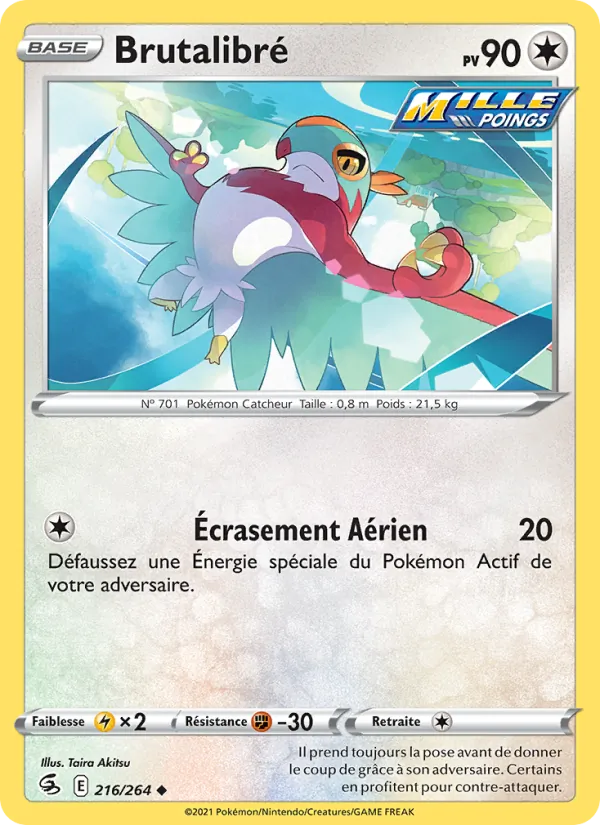 Carte Pokémon Brutalibré 216/264 de l'extension Poing de Fusion