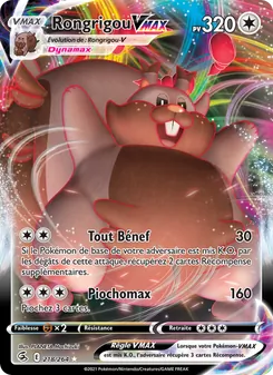 Carte Pokémon Rongrigou VMAX 218 — Poing de Fusion