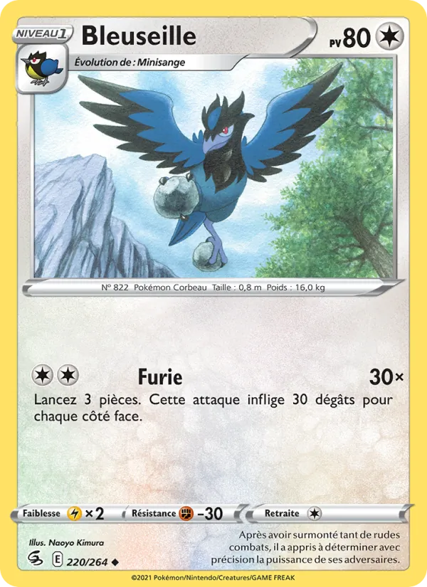 Carte Pokémon Bleuseille 220/264 de l'extension Poing de Fusion