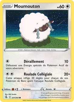Carte Pokémon Moumouton 221 — Poing de Fusion