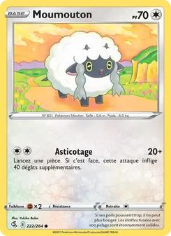 Carte Pokémon Moumouton 222 — Poing de Fusion
