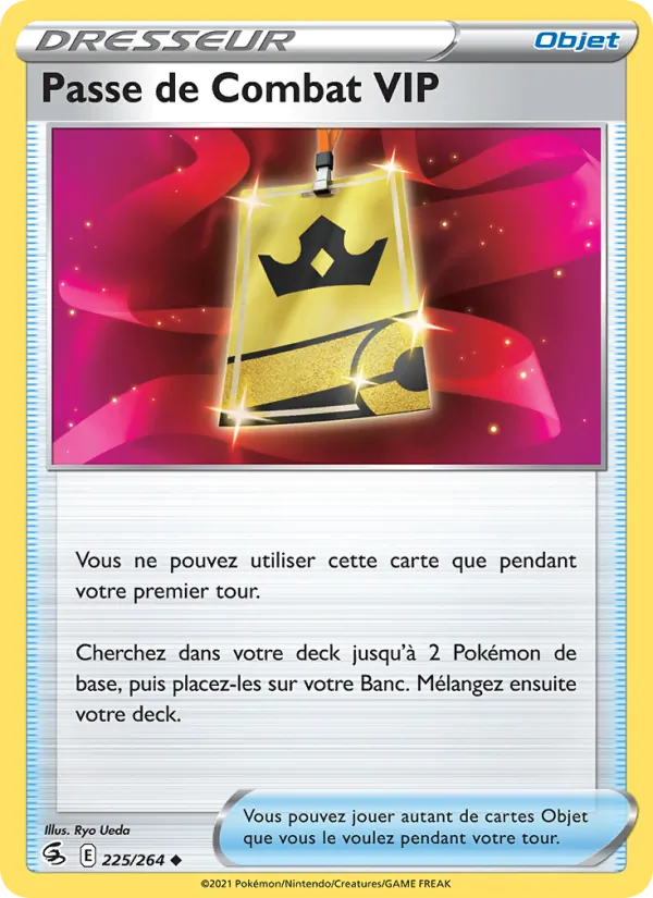 Carte Pokémon Passe de Combat VIP 225/264 de l'extension Poing de Fusion