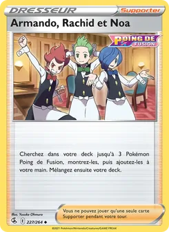 Carte Pokémon Armando, Rachid et Noa 227 — Poing de Fusion