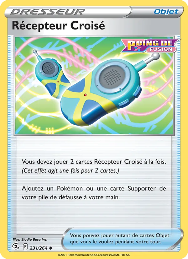 Carte Pokémon Récepteur Croisé 231/264 de l'extension Poing de Fusion