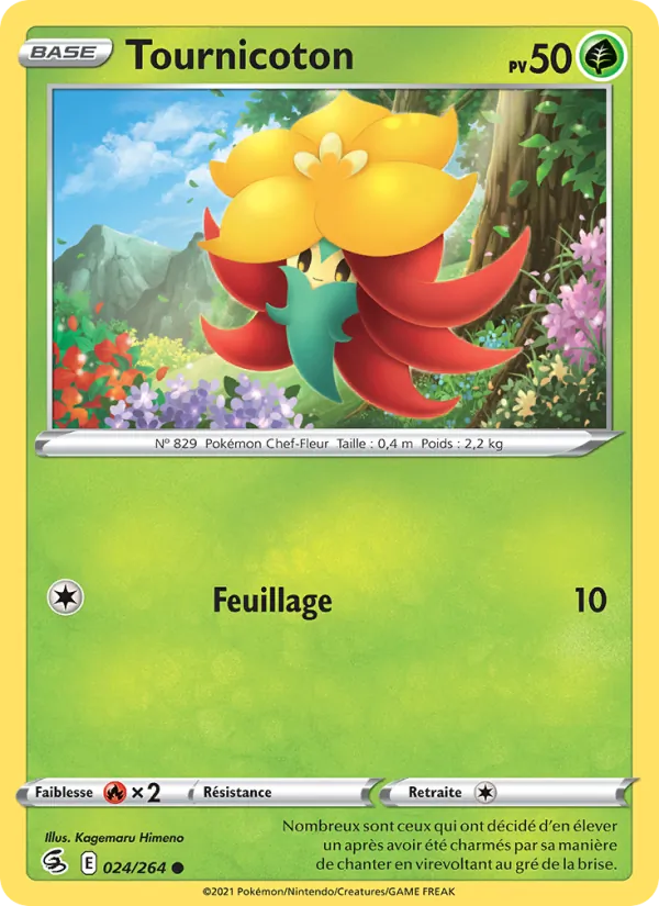 Carte Pokémon Tournicoton 24/264 de l'extension Poing de Fusion