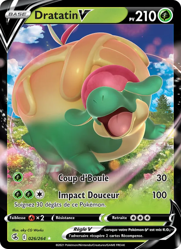 Carte Pokémon Dratatin V 26/264 de l'extension Poing de Fusion