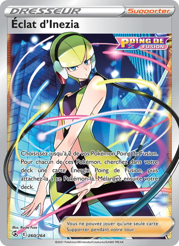 Carte Pokémon Éclat d'Inezia 260/264 de l'extension Poing de Fusion