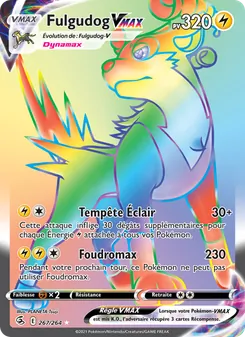 Carte Pokémon Fulgudog VMAX 267 — Poing de Fusion