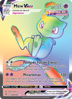 Carte Pokémon Mew VMAX 268 — Poing de Fusion