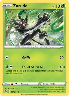 Carte Pokémon Zarude 27 — Poing de Fusion