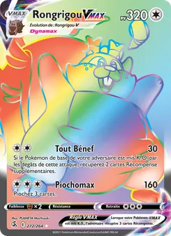 Carte Pokémon Rongrigou VMAX 272 — Poing de Fusion