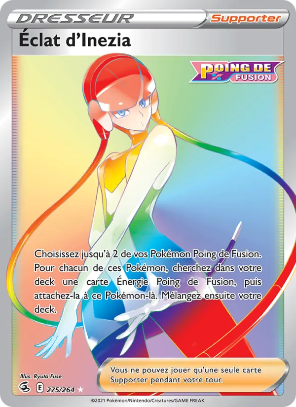 Carte Pokémon Éclat d'Inezia 275/264 de l'extension Poing de Fusion
